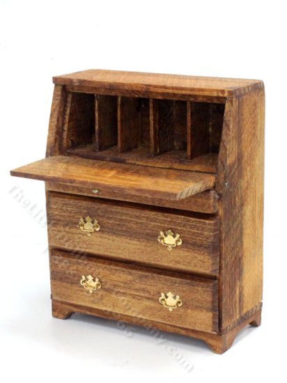 (image for) Vintage Miniature Secretary Desk for Dollhouses