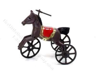 (image for) Miniature Horse Ride-On Tricycle for Dollhouses
