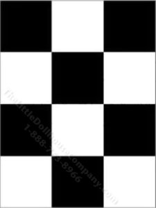 (image for) Black and White Check Tile Miniature Floor Paper for Dollhouses