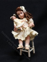 (image for) Miniature Little Girl with Dolly