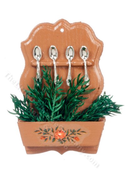 (image for) Miniature Decorated Spoon Rack For Dollhouses