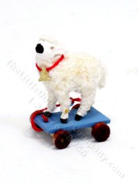 (image for) Miniature Sheep Pull Toy for Dollhouses