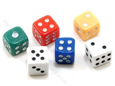 (image for) Miniature Dice for Dollhouses (6/pkg)