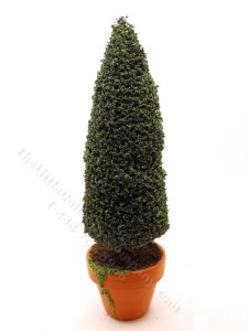 (image for) Miniature 6.5" Conical Topiary in Terracotta Pot for Dollhouses