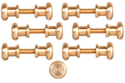 (image for) Round Brass Door Knobs for Dollhouse Scale Models