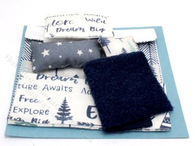 (image for) Miniature Navy Words Bedding for Dollhouses
