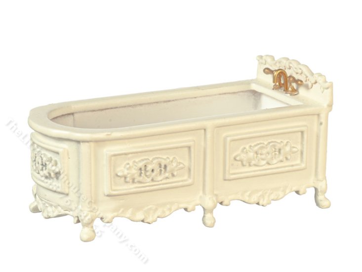 (image for) 1/2" Miniature French Provincial Tub for Dollhouses