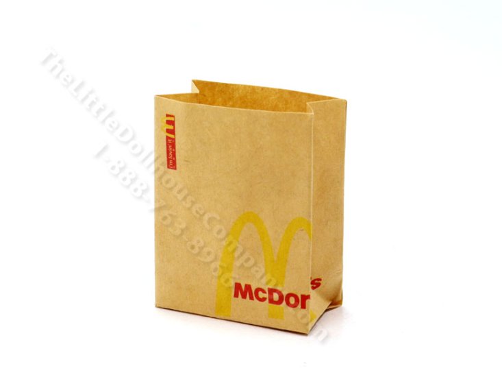 (image for) Miniature McDonald's Shopping Bag without Handles
