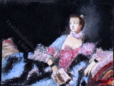 (image for) Miniature Lounging Lady Painting by Larry Morganti