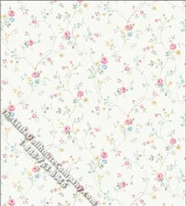 (image for) Blue Emma Trail Pattern Miniature Wallpaper for Dollhouses