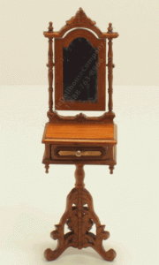 (image for) Miniature Walnut Shaving Stand with Mirror