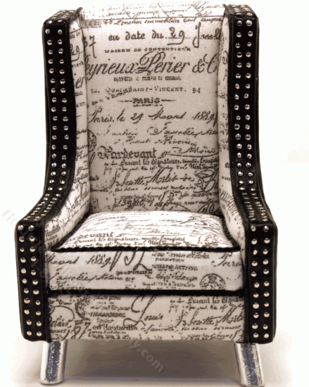 (image for) Miniature French Typography Print Chair by Judith Blondell