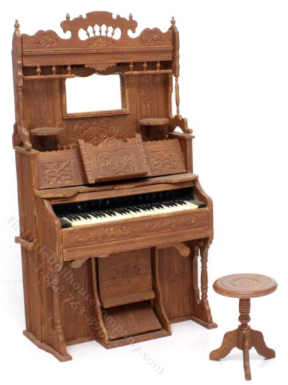 (image for) Miniature Assembled Pump Organ for Dollhouses