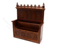(image for) Miniature Gothic Monks Bench for Dollhouses