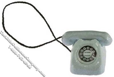 (image for) Dollhouse Scale Model White Rotary Telephone