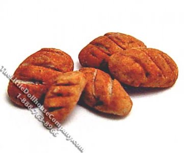 (image for) Dollhouse Scale Model 1:48 Scale 5 Oval Loaves of Wheat Bread