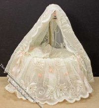 (image for) Miniature Wooden Bassinet by Danielle Design for Dollhouses