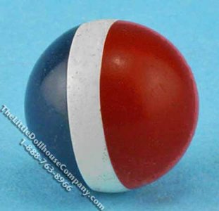 (image for) Miniature Red, White, and Blue Ball for Dollhouses