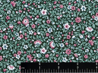 (image for) Pink Flower Vines Miniature Wallpaper for Dollhouses