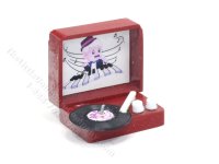 (image for) Miniature Red Record Player for Dollhouses