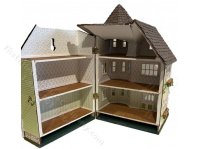 (image for) 1:144 Scale Sister House Dollhouse Kit - Green