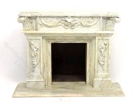 (image for) Miniature Victorian Stone Fireplace for Dollhouses