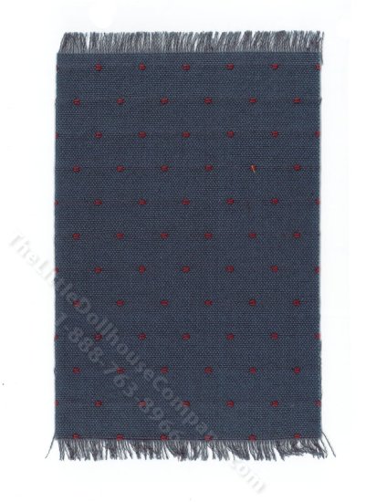 (image for) Miniature Blue and Pink Dot Rug for Dollhouses