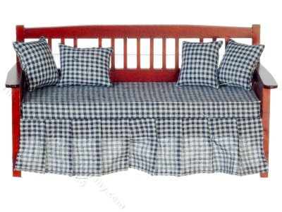 (image for) Miniature Mahogany Daybed for Dollhouses