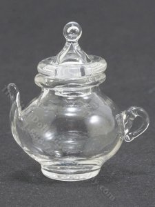 (image for) Miniature Glass Tea Pot for Dollhouses