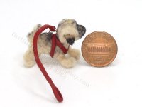 (image for) Miniature Pug Puppy in Harness by Sue Wilkes of Shoebutton Bears