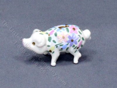 (image for) Miniature Floral Piggy Bank for Dollhouses