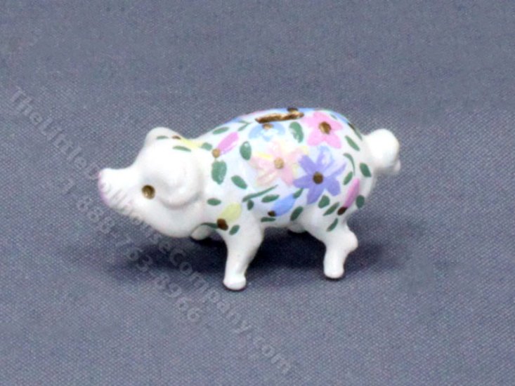 (image for) Miniature Floral Piggy Bank for Dollhouses