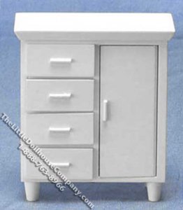 (image for) Miniature White Chest for Dollhouses