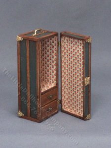 (image for) 1/2" Miniature Travel Trunk for Dollhouses
