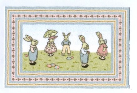 (image for) Bunny Parade Miniature Dollhouse Carpet