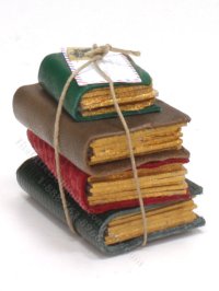(image for) Miniature Four Book Stack Bound in Twine