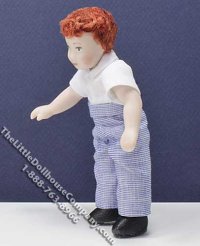 (image for) Miniature Child in White Shirt and Blue Pants by Patsy Thomas