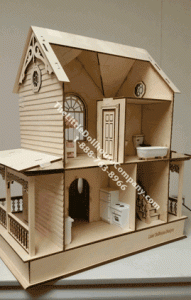 (image for) Half Scale Little Briana Country Victorian Cottage Laser Cut Kit