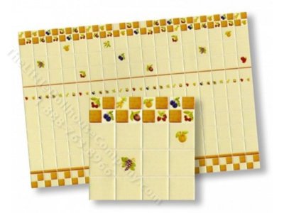 (image for) Dollhouse 1/2 Scale Model Yellow Wall Tiles