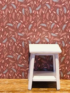 (image for) Dollhouse Scale Model Wallpaper - Fall Wild Grass - 3pc Set