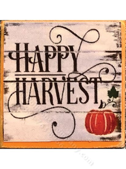 (image for) Miniature "Happy Harvest" Sign for Dollhouses