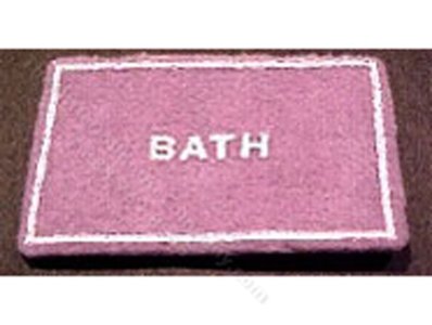 (image for) Miniature Pink Bath Mat for Dollhouses
