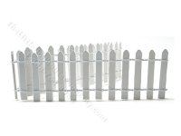 (image for) Miniature 2" White Picket Fence for Dollhouses