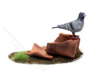 (image for) Dollhouse Scale Model Pigeon on a Pot