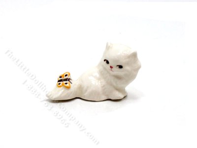 (image for) Miniature Porcelain Kitten for Dollhouses