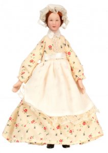(image for) Dollhouse Scale Model Victorian Maid Doll