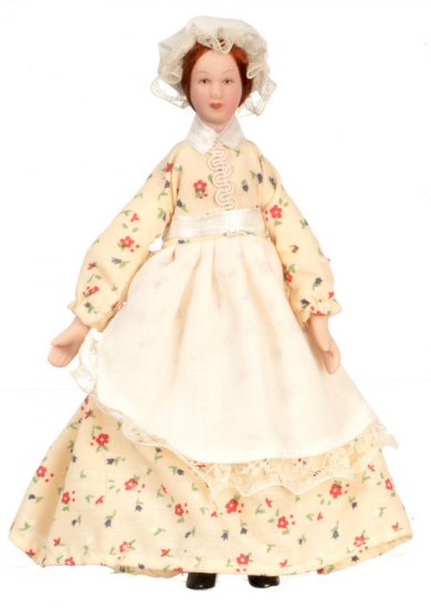 (image for) Dollhouse Scale Model Victorian Maid Doll