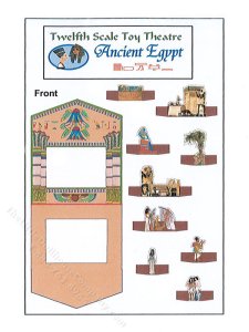 (image for) Miniature Toy Ancient Egypt Pantomime Theatre Kit for Dollhouses