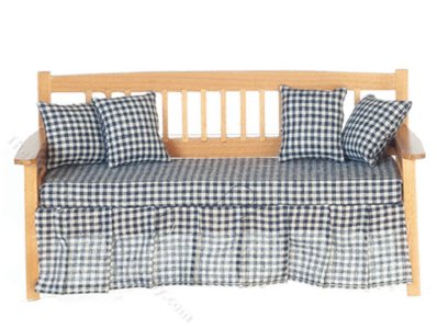 (image for) Miniature Oak Daybed for Dollhouses