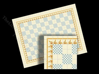 (image for) Miniature Faux Tile Flooring for Dollhouses